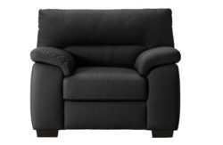 Collection Piacenza Leather Chair - Black.